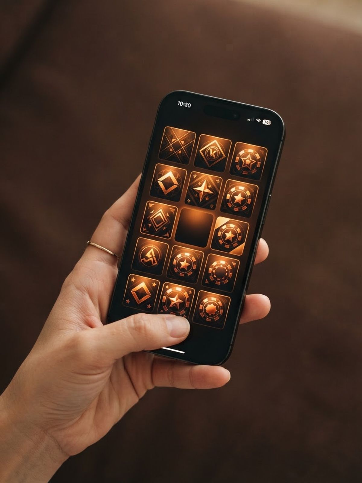 Smartphone affichant le casino BetZino en version mobile