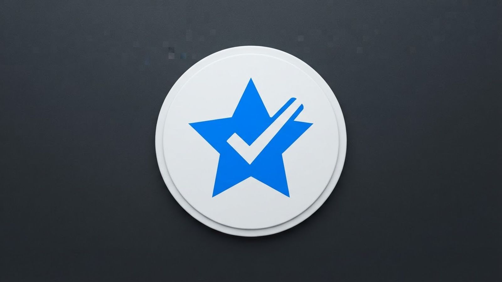 Badge de sécurité avec emblème de coche